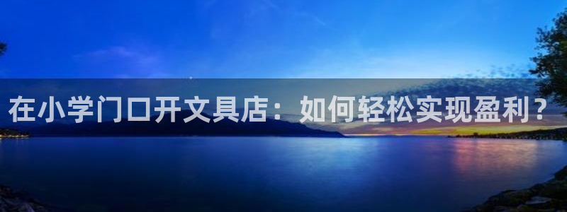 龙八国际app是什么：在小学门口开文具店