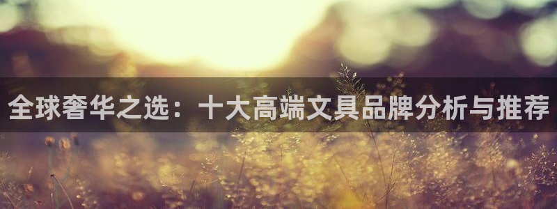 龙八国际刘佳烨：全球奢华之选：十大高端文