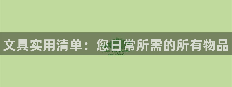 龙八国际app：文具实用清单：您日常所需
